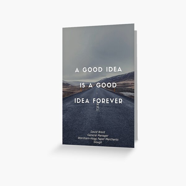 Vista previa del artículo con la obra «David Brent - Una buena idea», diseñado y vendido por fishercraft.