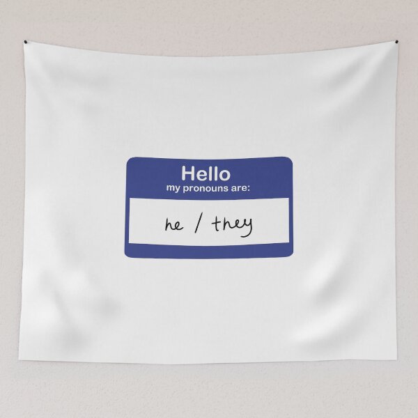 Item preview, He, They Pronoun Sticker designed and sold by izzychar.