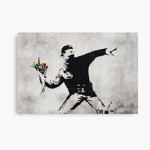 Banksy Robot Barcode Street Art Banksy Canvas Print Bansky Modern Art  Grafitti Canvas Wall Art Street Art Prints Graffiti Art For Wall Art Canvas  Retro Pop Art Black Wood Framed Art Poster