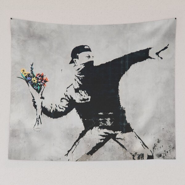 Item preview, Flower Thrower - Original Banksy Mural designed and sold by WE-ARE-BANKSY.