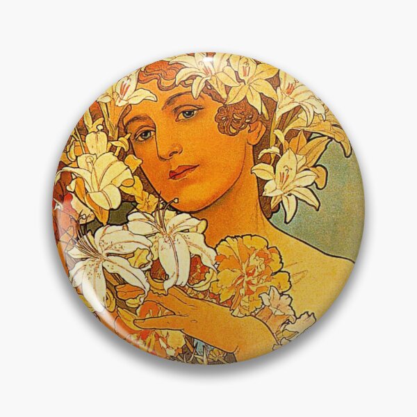 Item preview, Flower by Alphonse Mucha designed and sold by IndieArtDream.