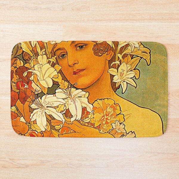Item preview, Flower by Alphonse Mucha designed and sold by IndieArtDream.