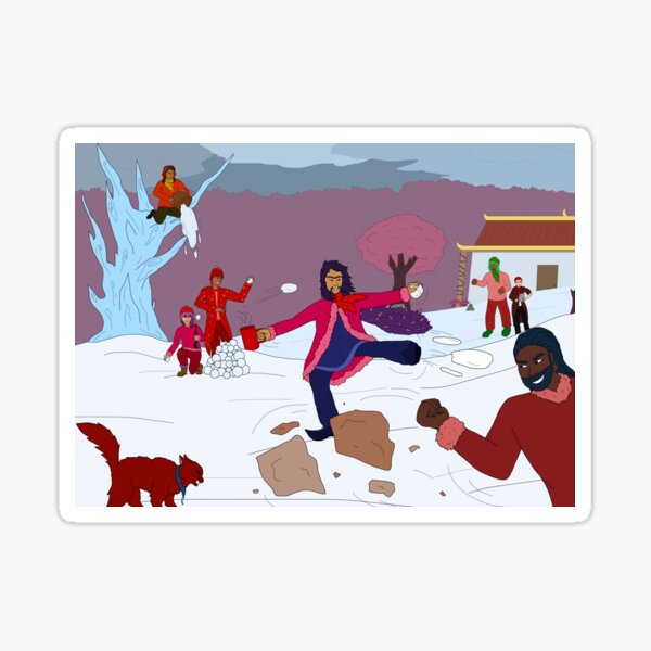 Snowball Fight! Sticker