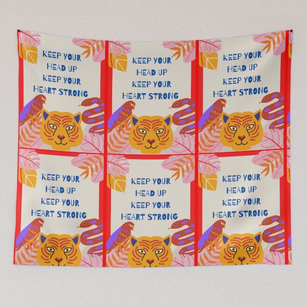 Item preview, Neon Animals Keep Your Head Up Keep Your Heart Strong designed and sold by kindtoearth.