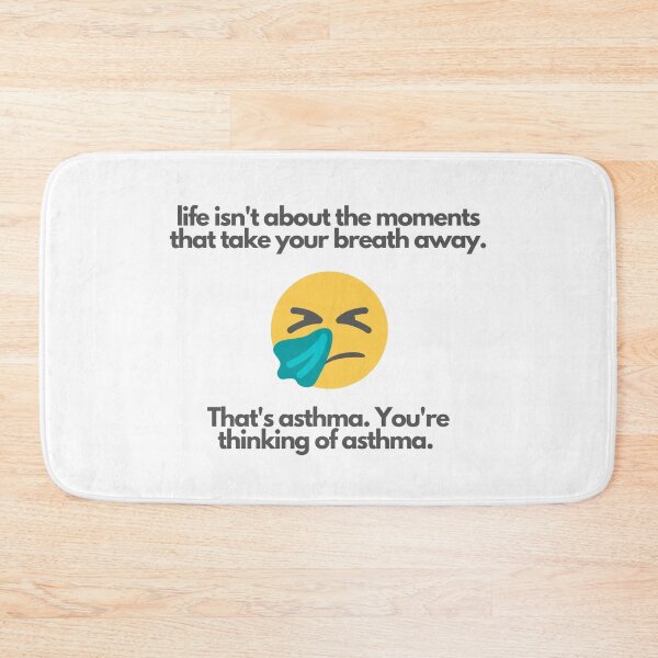 Item preview, Funny Asthma Quote with emoji designed and sold by WildBerryArt.