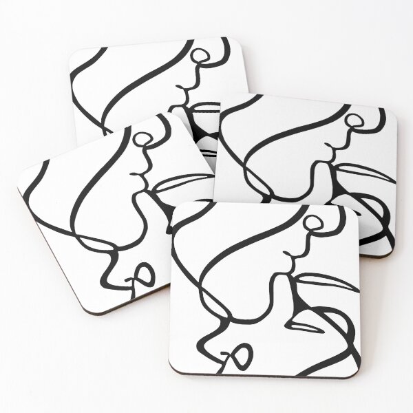 Item preview, Art faces man and women drawing line designed and sold by NikRon.