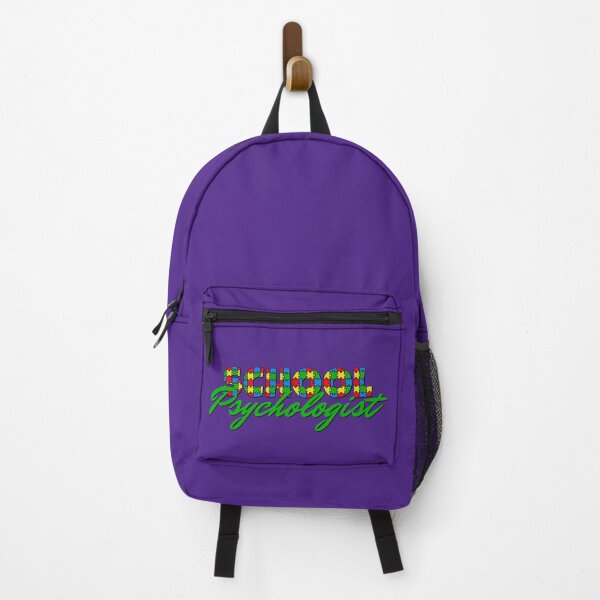 Item preview, School Psychologist Autism Puzzle Green Design With Purple Background designed and sold by Rosinda.