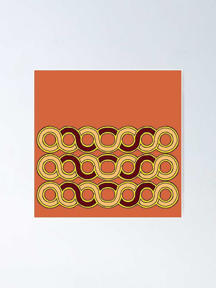 "chain designinspired by mesopetemian art" Poster by rjdesigns82