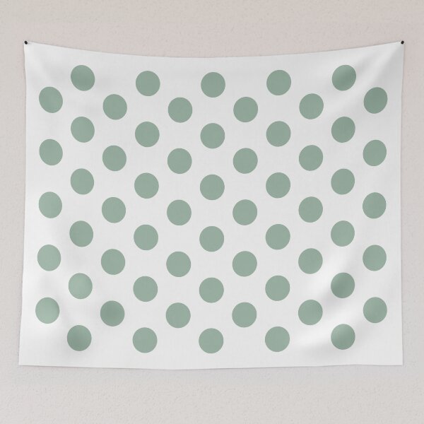 Item preview, Medium MUTED GREEN and WHITE POLKA DOTS designed and sold by RachelMacht.