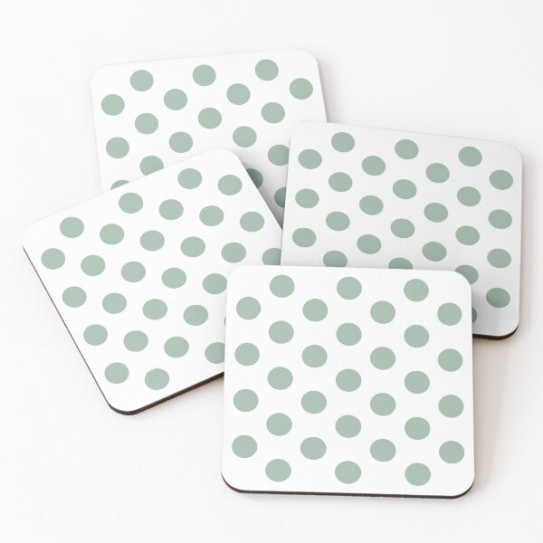 Item preview, Medium MUTED GREEN and WHITE POLKA DOTS designed and sold by RachelMacht.