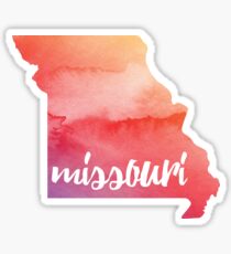 Missouri - sunrise watercolor Sticker