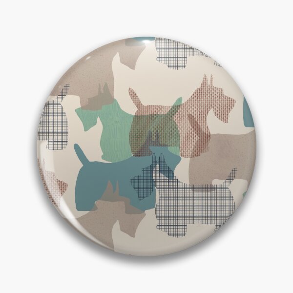Item preview, Scottish Terrier Silhouette - Earthy Tones Animal Dog Pattern designed and sold by TheRainbowRoom.