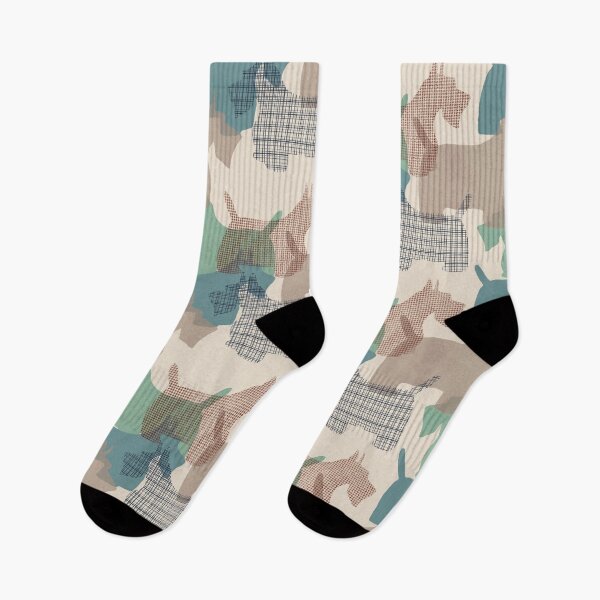 Item preview, Scottish Terrier Silhouette - Earthy Tones Animal Dog Pattern designed and sold by TheRainbowRoom.