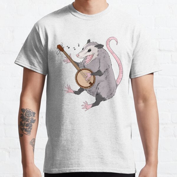 possum playing banjo shirt