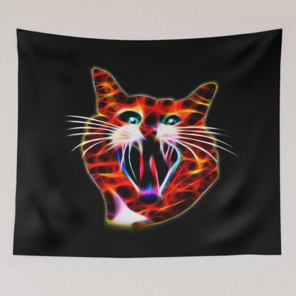 Item preview,  Black cat with fractal effect designed and sold by Galina Kostyaeva.