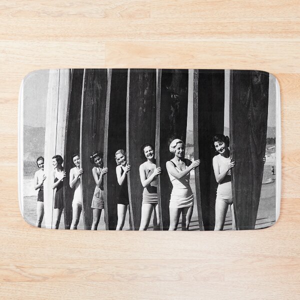 Item preview, Women Surfers, Vintage, Black and White Wall Art designed and sold by modernretro.