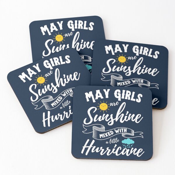 Item preview, May Girls are Sunshine Mixed with a Little Hurricane designed and sold by Adonalyn.