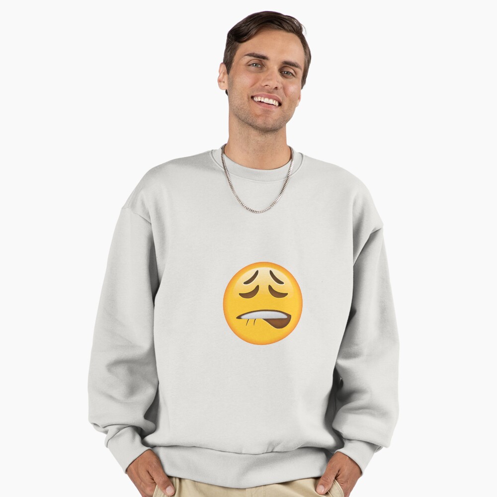 Lip biting face emoji | Sticker