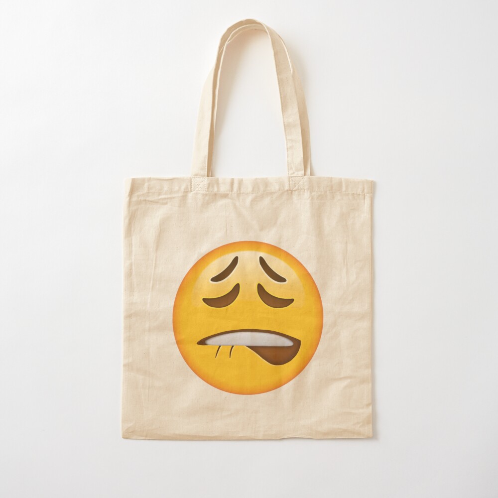 Lip biting face emoji | Sticker