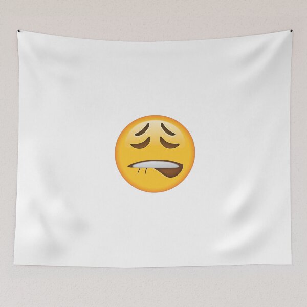 Item preview, Lip biting face emoji designed and sold by vibey-sky.
