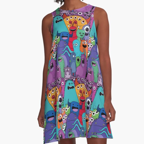 Monster Gang A-Line Dress