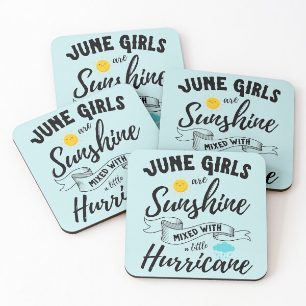 Item preview, June Girls are Sunshine Mixed with a Little Hurricane designed and sold by Adonalyn.