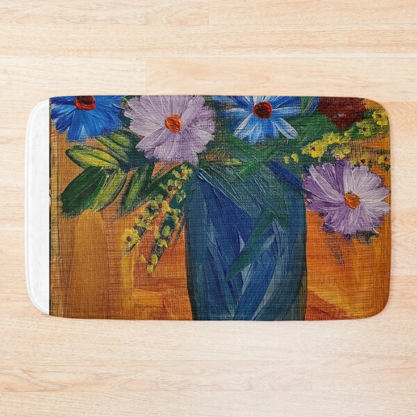 Item preview,  Some abstract mixed flowers in a metallic vase  designed and sold by kkartwork.