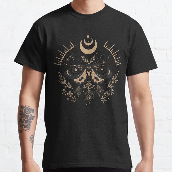 Celestial Moth Witchy/Mystic Luna Mandala/Pastel Sacred Geometry/Mystic Moon Gothic Classic T-Shirt