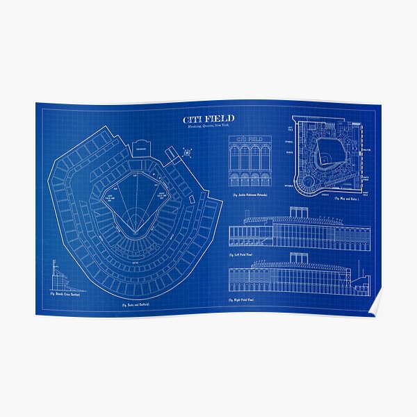 Citi Field (Blueprint) Poster
