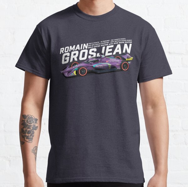 Romain Grosjean 2021 (white on purple) Classic T-Shirt