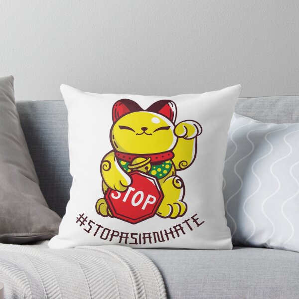Item preview, Stop Asian Hate Lucky Cat designed and sold by HRINGUR CLOTHES AND ACCESSORIES.