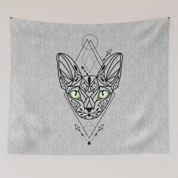 Item preview, Egyptian Sphinx Cat with green eyes designed and sold by FK-UK.