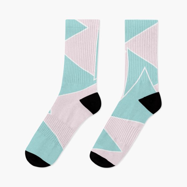 Item preview, Large Turquoise Triangle and light Pink background designed and sold by pastel-only.