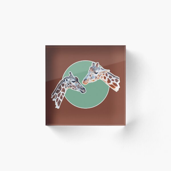 Item preview, Amazing Animals: Totally Adorable Twin Baby Giraffes on Green Circle designed and sold by GraffitiSoup.