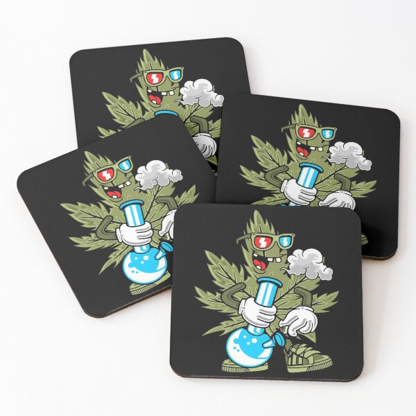 Item preview, Weed Leaf Smoking A Bong, Cool Funny Illustration designed and sold by ozumdesigns.