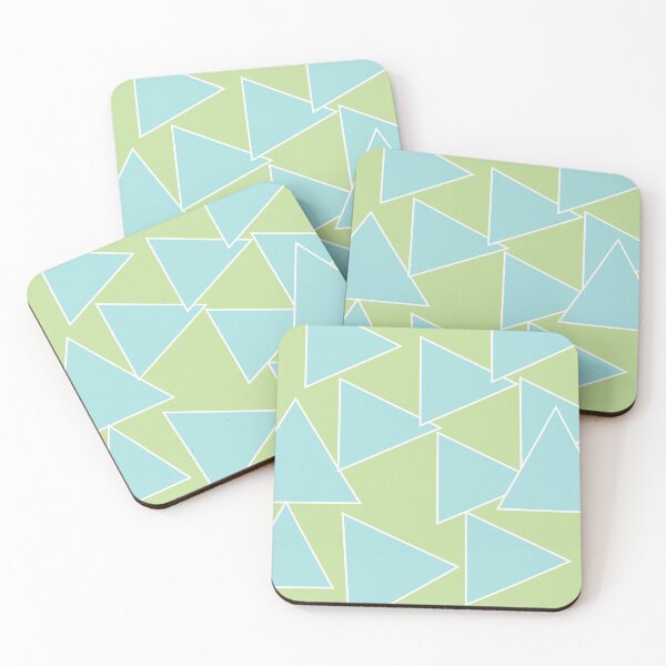 Item preview, Large Turquoise Triangle and bright green background designed and sold by pastel-only.