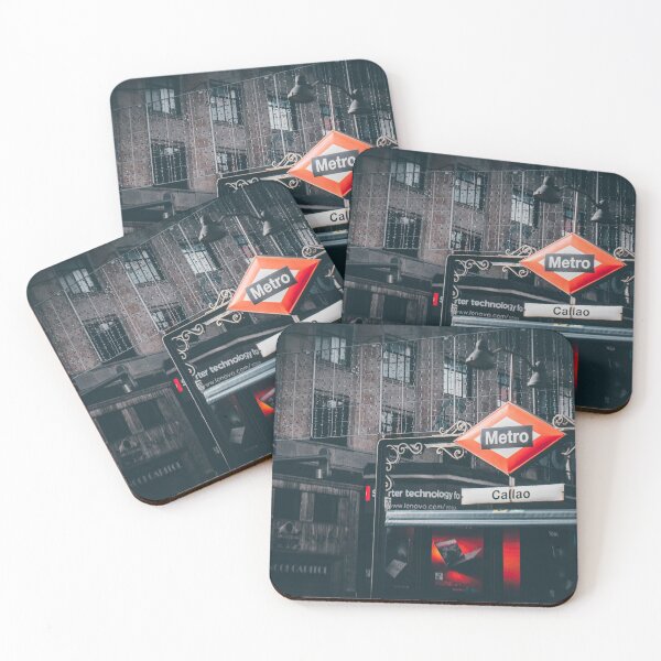 Item preview, Metro sign in Madrid Spain designed and sold by hudaartlife.