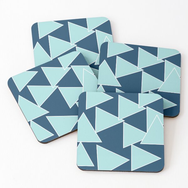 Item preview, Large Turquoise Triangle and dark blue background designed and sold by pastel-only.