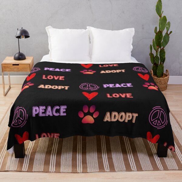 Item preview, Peace Love Adopt designed and sold by SportyDogShop.
