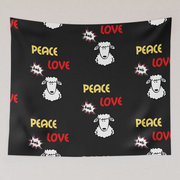 Item preview, Peace Love Sheep designed and sold by SportyDogShop.
