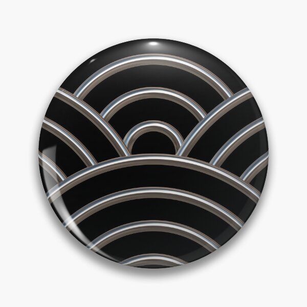 Item preview, Silver Black Seigaiha designed and sold by Sybille-Yates.