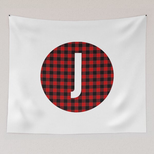 Item preview, Monogram letter J flannel design designed and sold by JustSeasons.