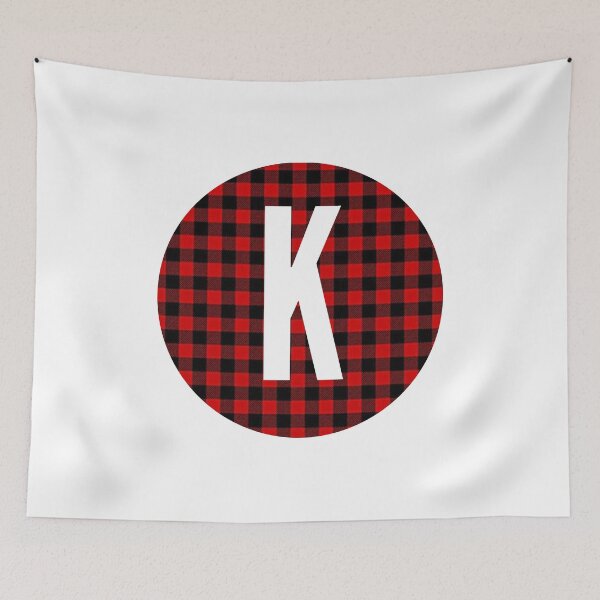 Item preview, Monogram letter K flannel design designed and sold by JustSeasons.
