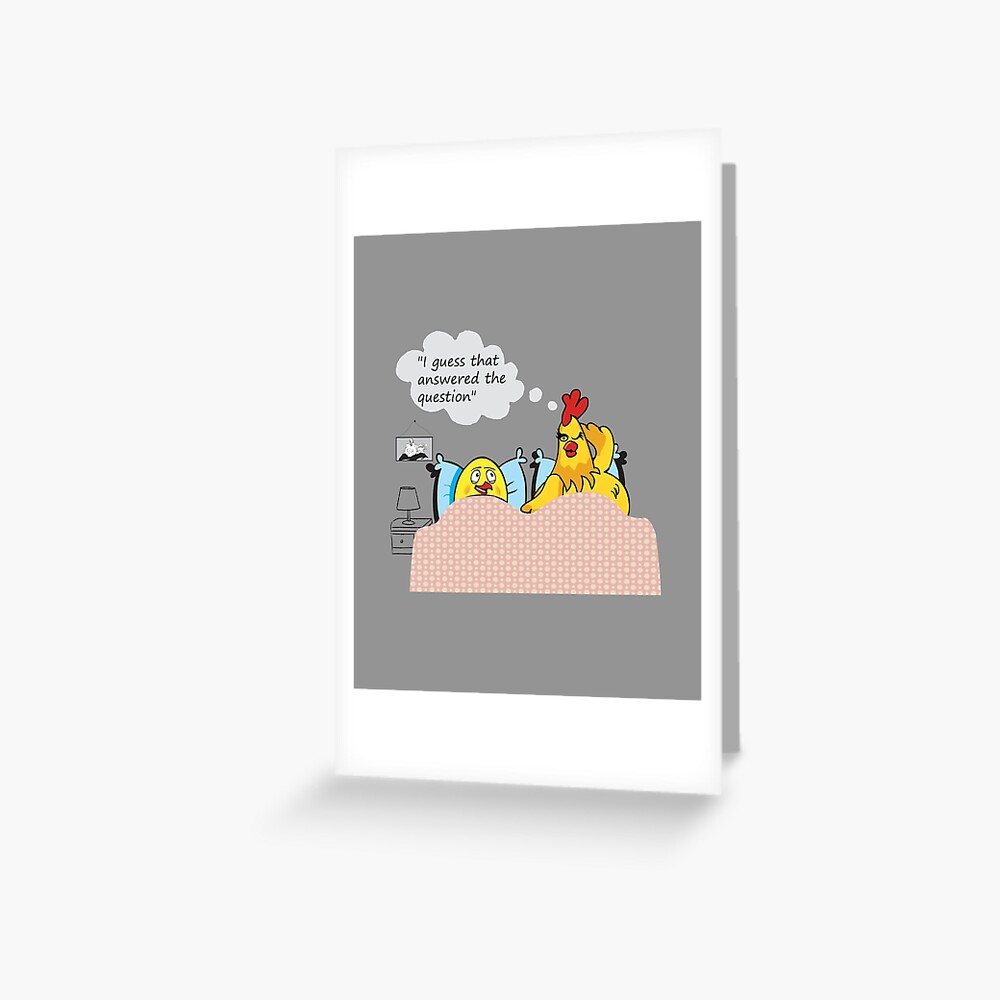 "Dirty Joke Chicken or the Egg" Greeting Card for Sale by TrndSttr