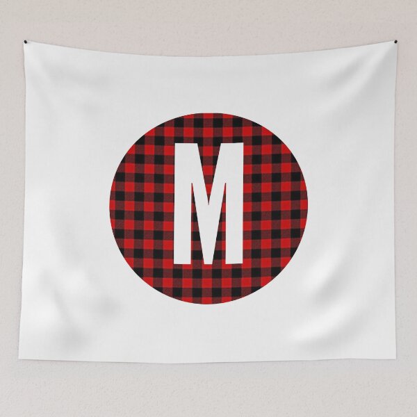 Item preview, Monogram letter M flannel design designed and sold by JustSeasons.