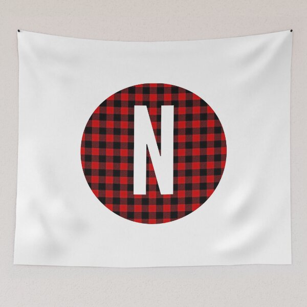 Item preview, Monogram letter N flannel design designed and sold by JustSeasons.
