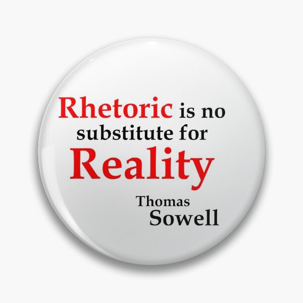 Item preview, Rhetoric is no substitute ... (WhiteT) designed and sold by OleKurmudgeon.
