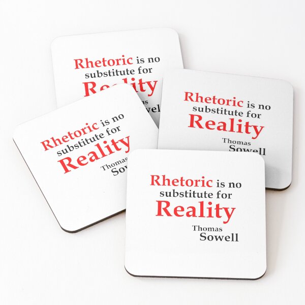 Item preview, Rhetoric is no substitute ... (WhiteT) designed and sold by OleKurmudgeon.