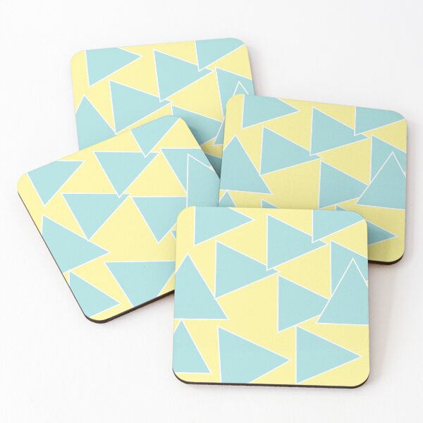 Item preview, Large Turquoise Triangle and bright yellow background designed and sold by pastel-only.