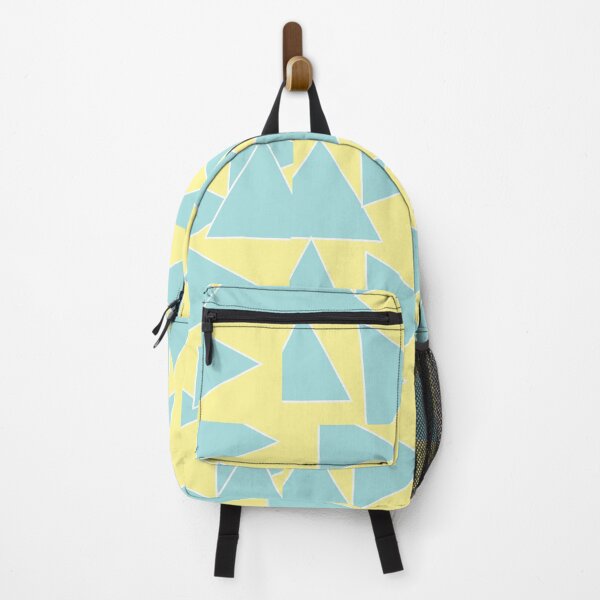 Item preview, Large Turquoise Triangle and bright yellow background designed and sold by pastel-only.